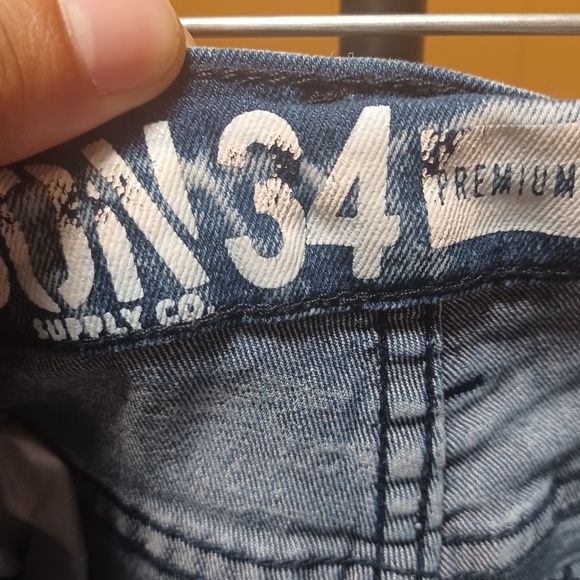 (2 Pairs)(Same Sz) Black & Gray/Blue Jeans (Waist 34) - Picture 11 of 12